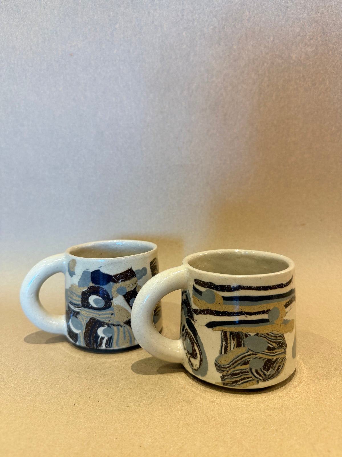 Handcrafted Ceramic Mug - Large Nerikomi