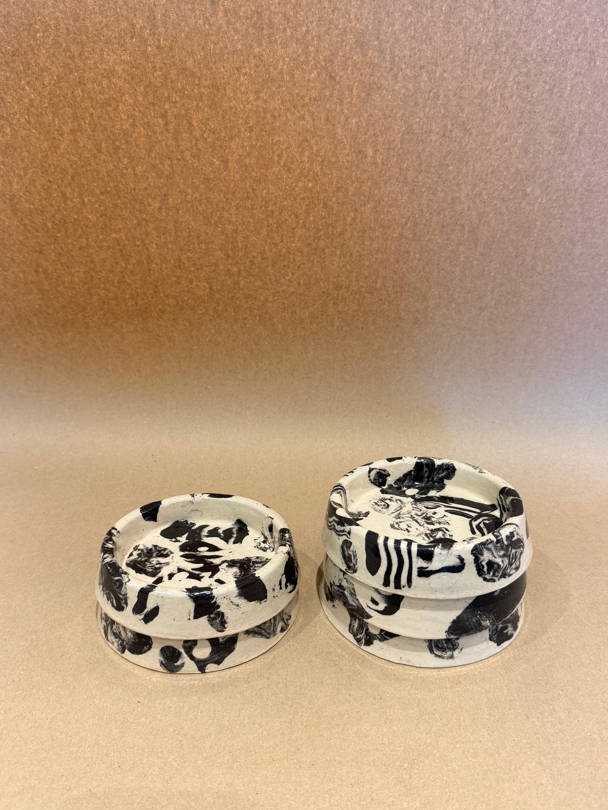 Handmade Ceramic Dog Bowl - Nerikomi