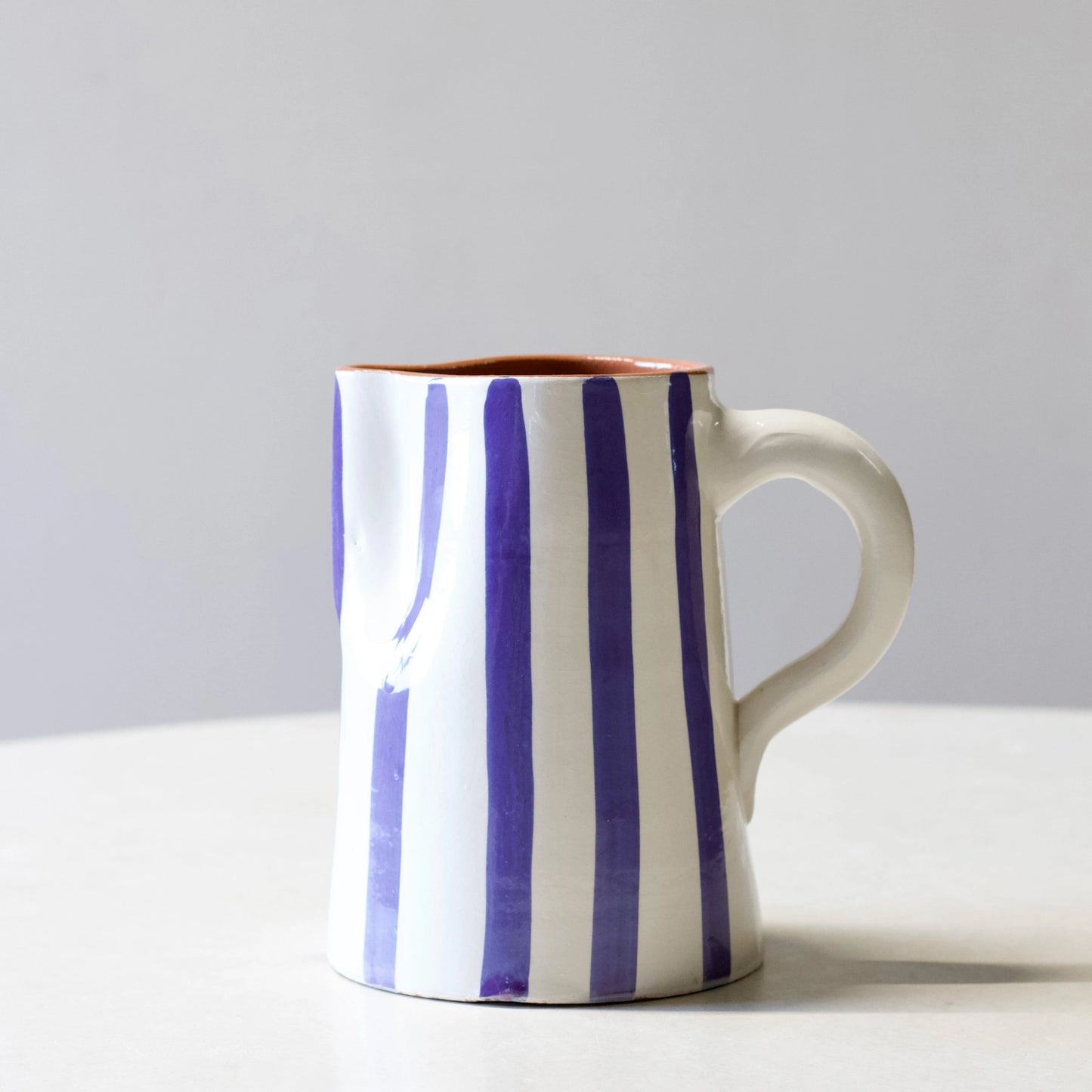 Moroccan Carafe (Blue & White Pyjama Stripe)