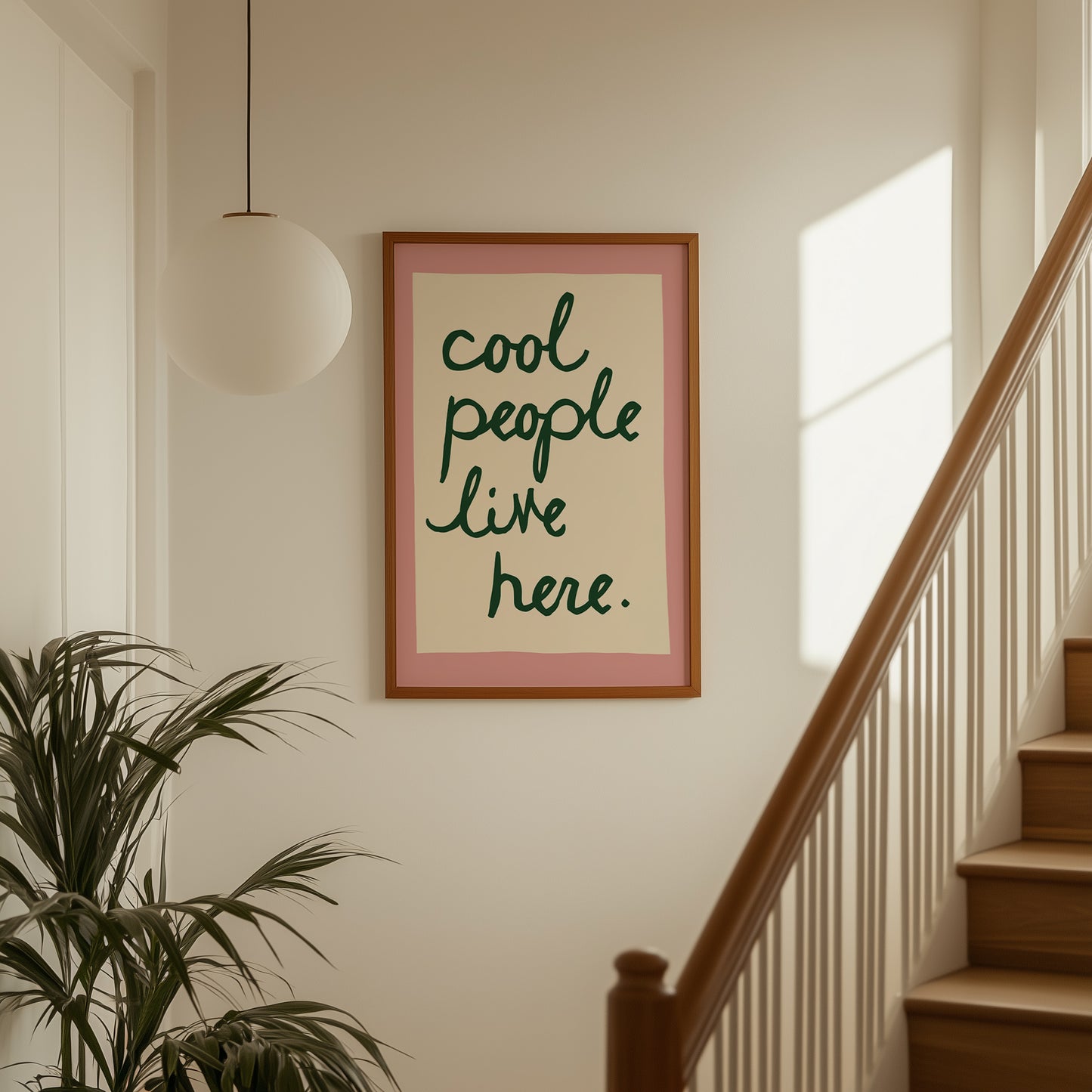 Cool People Live Here Handwritten Print