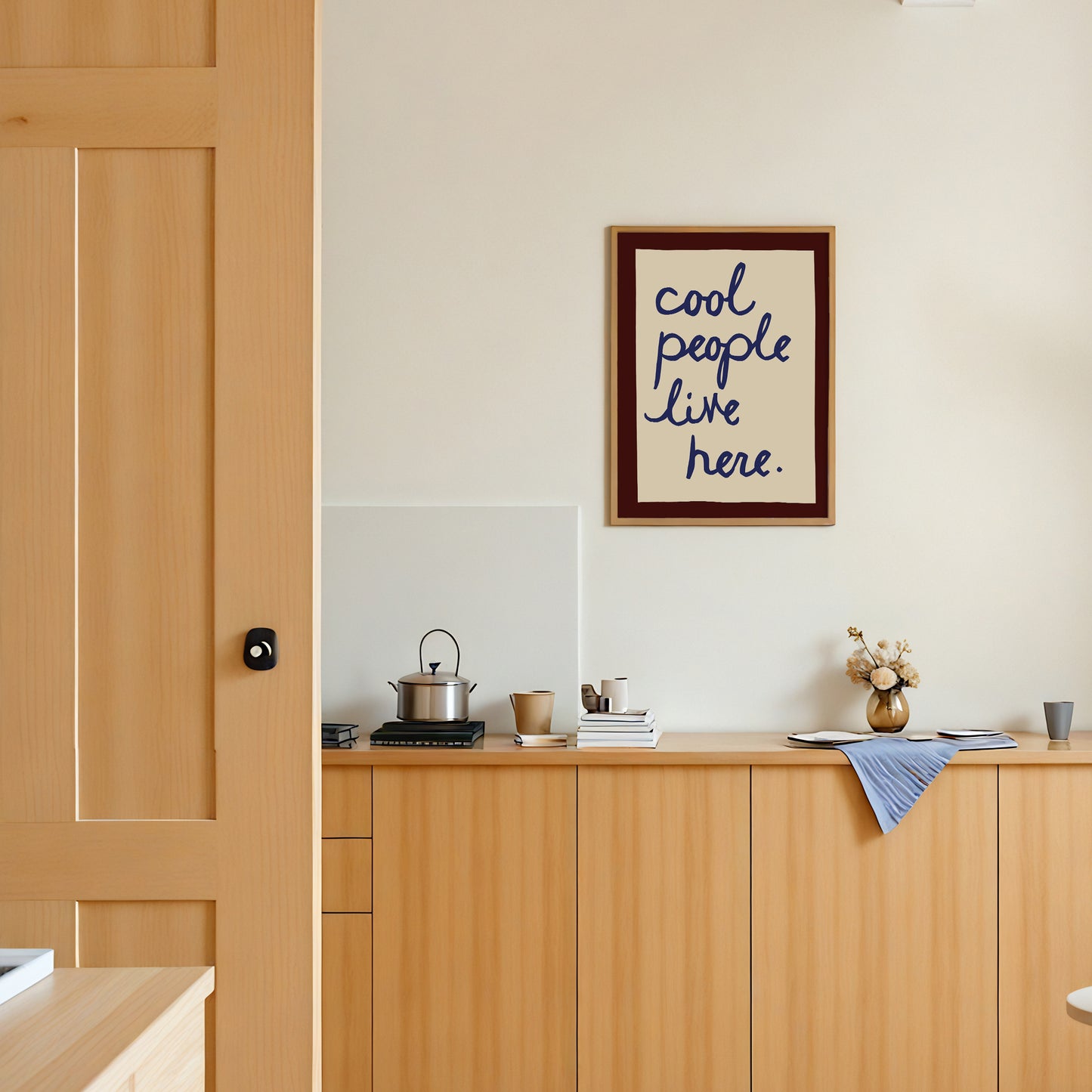 Cool People Live Here Handwritten Print