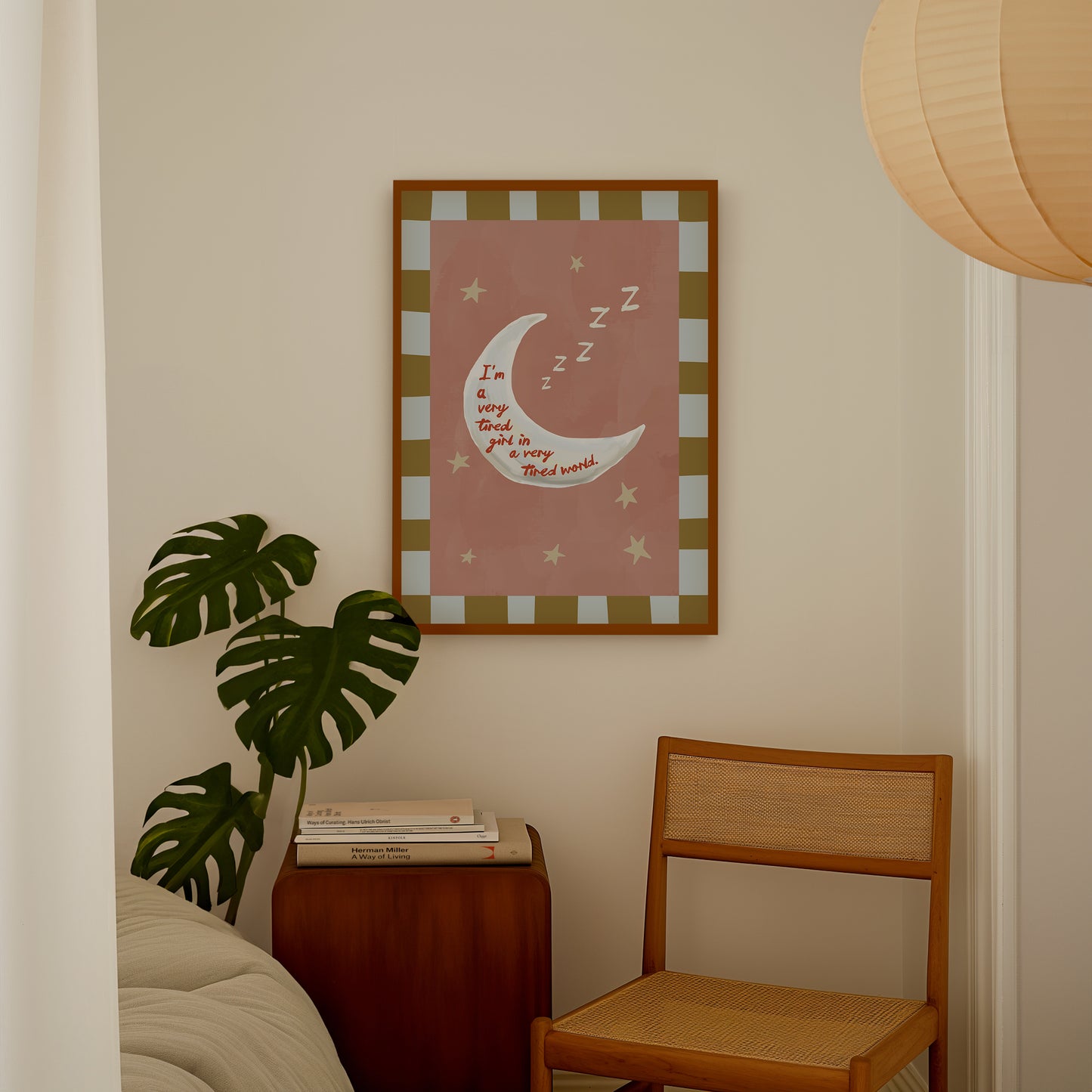 I'm A Very Tired Girl Moon Print