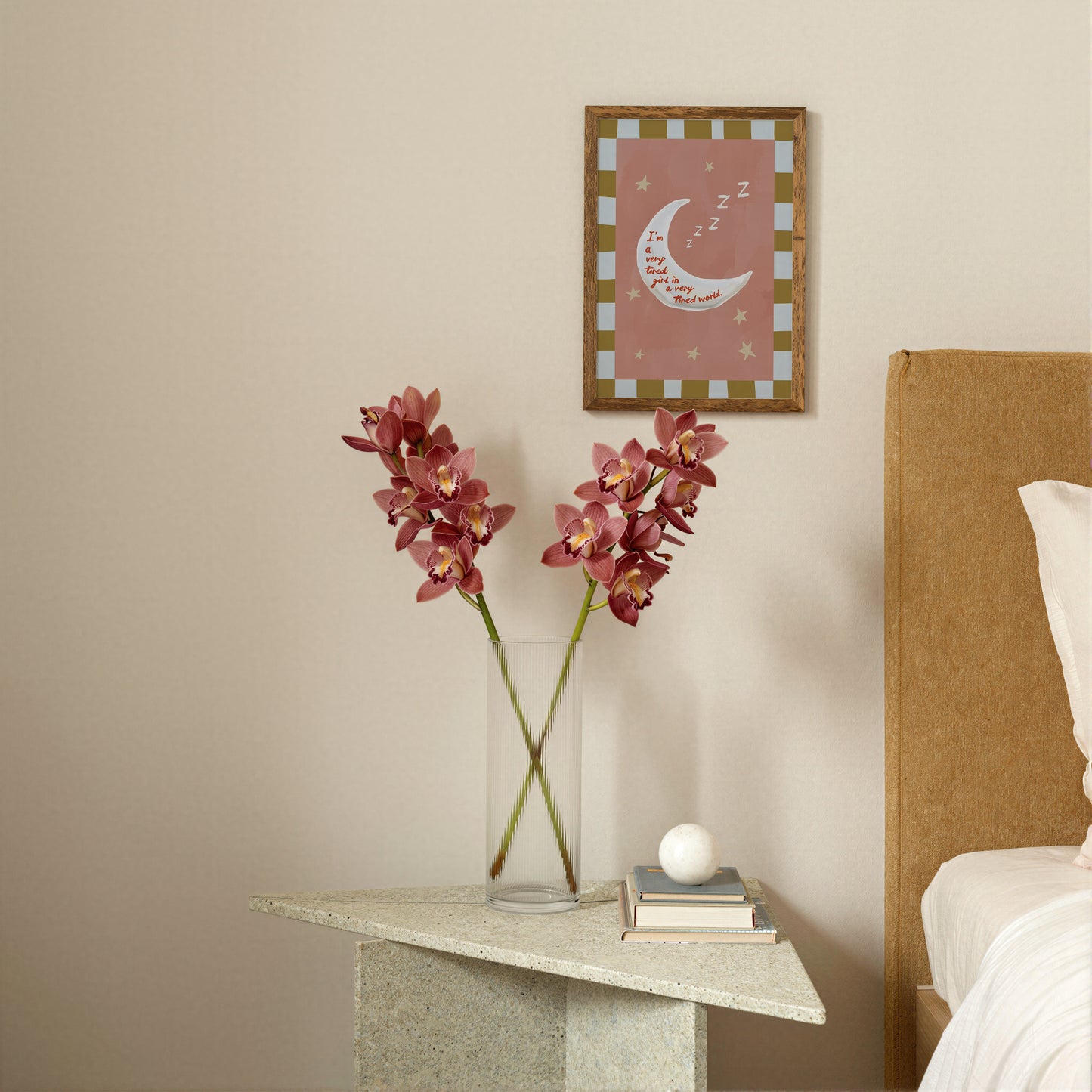 I'm A Very Tired Girl Moon Print